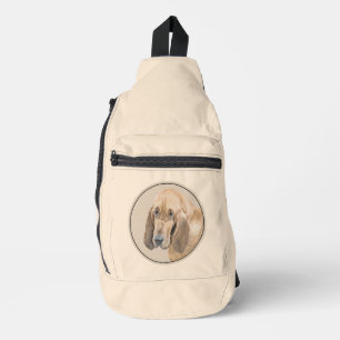 Bluthund malt roten süßen Duftjäger-Hund Kunst Crossbody Bag