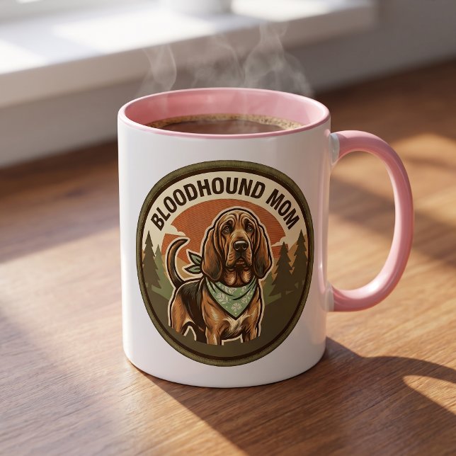 Bluthund-Mama-Kaffeetasse | Geschenk für Hound-Dog Tasse (Von Creator hochgeladen)