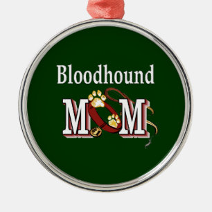 Bluthund-Mama Ornament Aus Metall