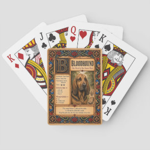 Bluthund, mittelalterliche Bestiarien-Kunst Spielkarten