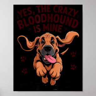 Bluthund Rasse Süßes Haustier Hunde Liebhaber Cart Poster