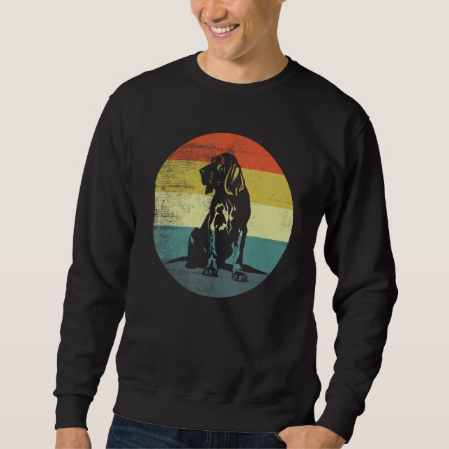 Bluthund Retro-Vintage-Design Sweatshirt (Vorderseite)