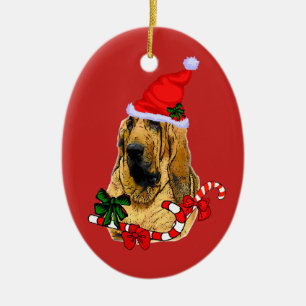 Bluthund-Weihnachten Keramik Ornament