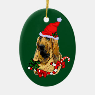 Bluthund-Weihnachten Keramikornament