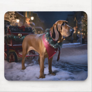 Bluthund Weihnachtsfestzeit Mousepad