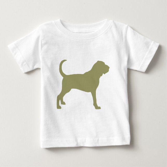 Bluthund (weises Grün) Baby T-shirt (Vorderseite)
