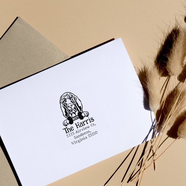 Bluthundin, benutzerdefinierte Rücksendeadresse, Gummistempel (Von Creator hochgeladen)