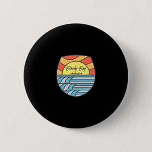 Blutige Byy Beach Jamaika Sonnenuntergang Jamaikan Button