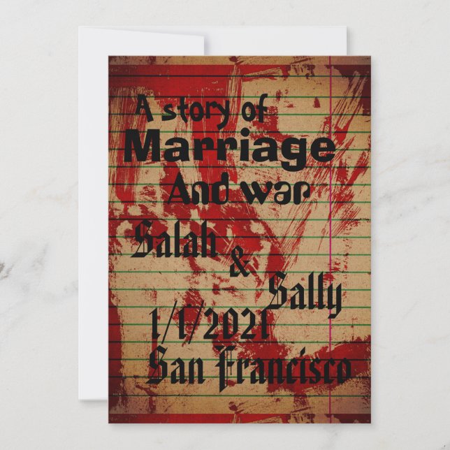 blutige Einladung (Vorderseite)