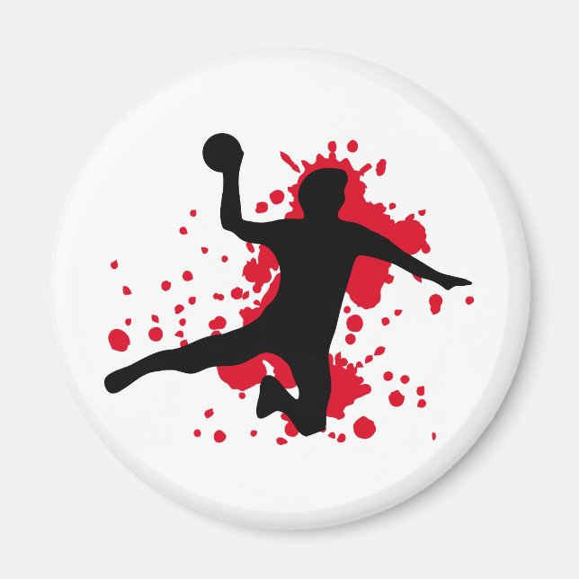 blutige Handball-Dodgeball Magnet (Vorne)