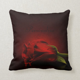 Blutige Rote Rosepersonalisiertes Throw-Kissen Kissen