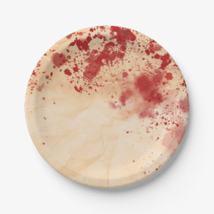 Blutige Vintage-Papier-Halloween-Gotik-Party Pappteller