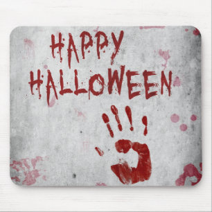 Blutiger Handabdruck Halloween Mousepad