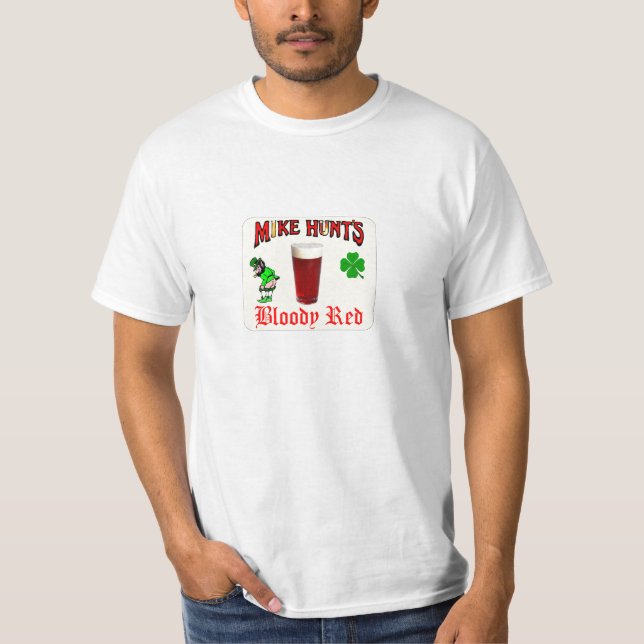 Blutiger roter der Aufkleber-T - Shirt der (Vorderseite)