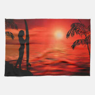 BLUTIGER SONNENUNTERGANG HANDTUCH