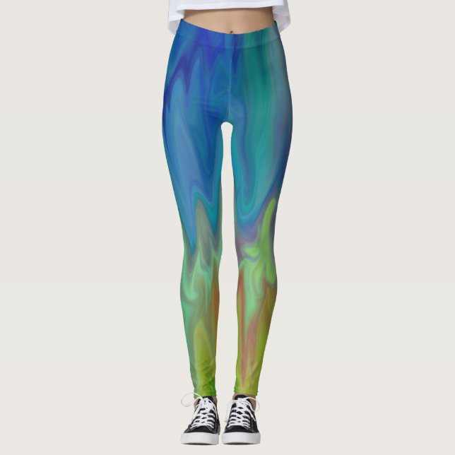 Blutische Abstrakte Leggings (Vorderseite)