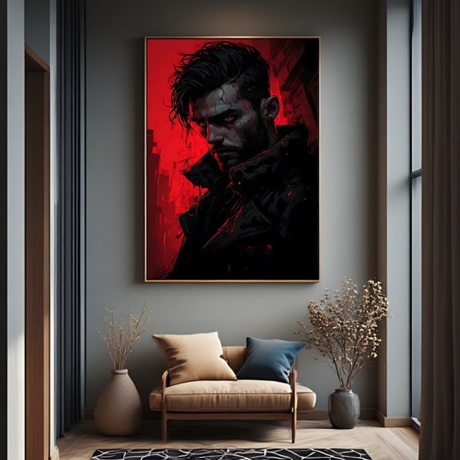 Blutjäger-Dunkles Porträt Poster (Von Creator hochgeladen)