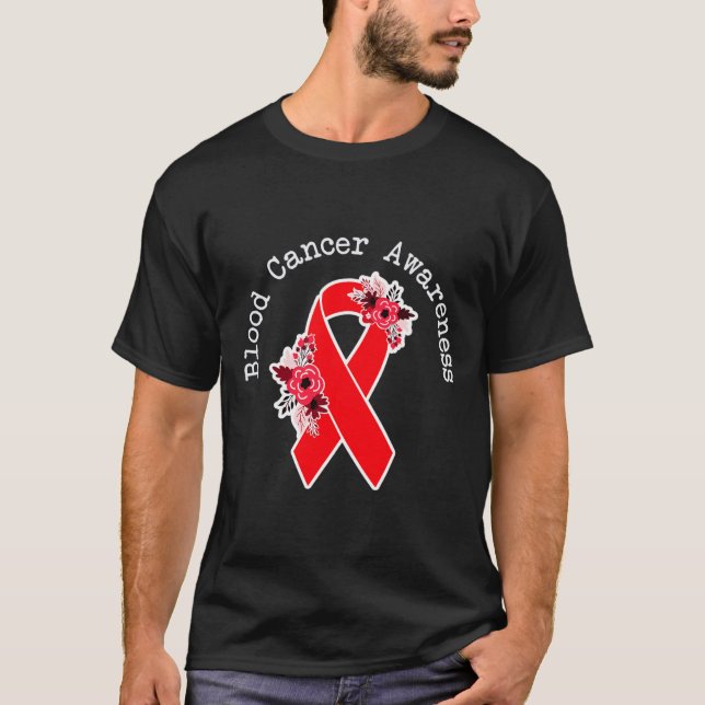 Blutkrebs-Bewusstsein Blumenkohlblut T-Shirt (Vorderseite)