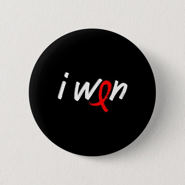 Blutkrebs-Bewusstsein - Ich gewann Survivor Fighte Button (Vorderseite)