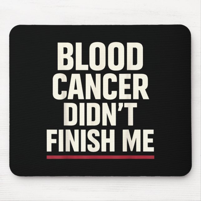 Blutkrebs-Bewusstsein Leukämie Lymphom Überlebende Mousepad (Vorne)
