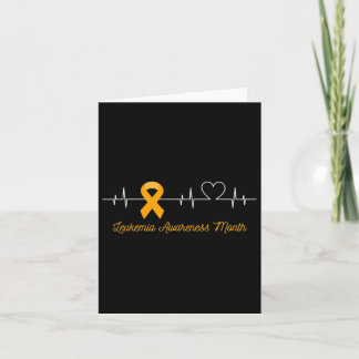 Blutkrebs-Bewusstsein Monat Orange Ribbon Heartbe Karte