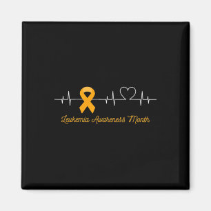 Blutkrebs-Bewusstsein Monat Orange Ribbon Heartbe Magnet