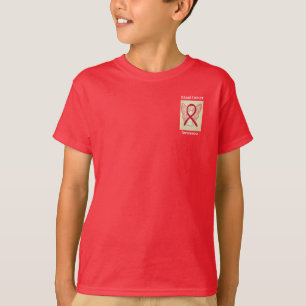 Blutkrebs-Bewusstsein Red Ribbon Angel T-Shirt