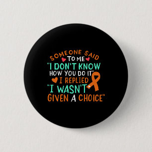 Blutkrebs-Bewusstseins-Schleife Orange Leukämie-Kä Button