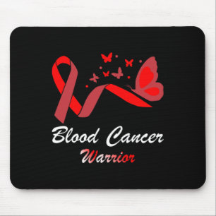 Blutkrebs-Bewusstseins-Schmetterling-Rotes-Band-Un Mousepad