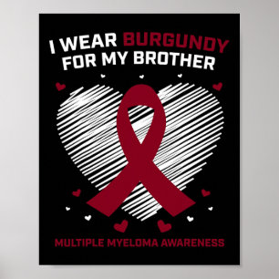 Blutkrebs Burgund Bruder Multiples Myelom Awa Poster