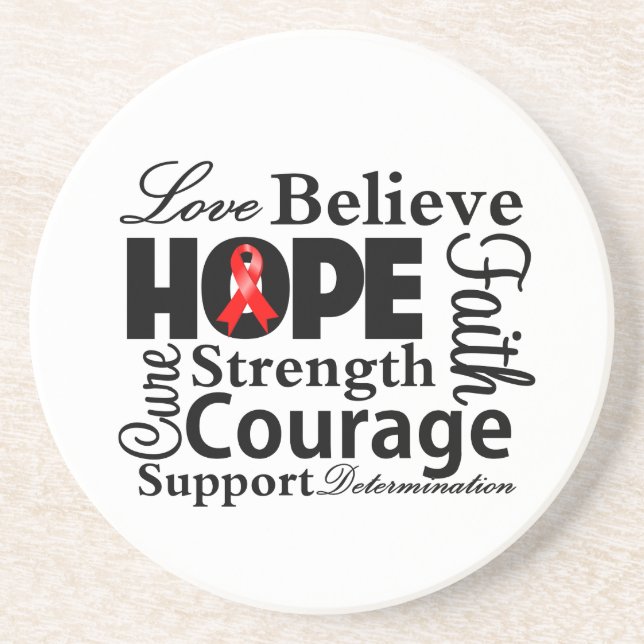 Blutkrebs-Collage of Hope Untersetzer (Vorne)