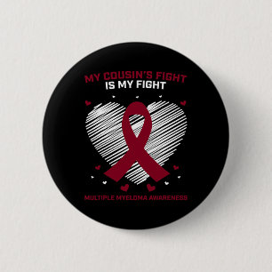Blutkrebs Geschenk Burgund Cousin Multiples Myelom Button