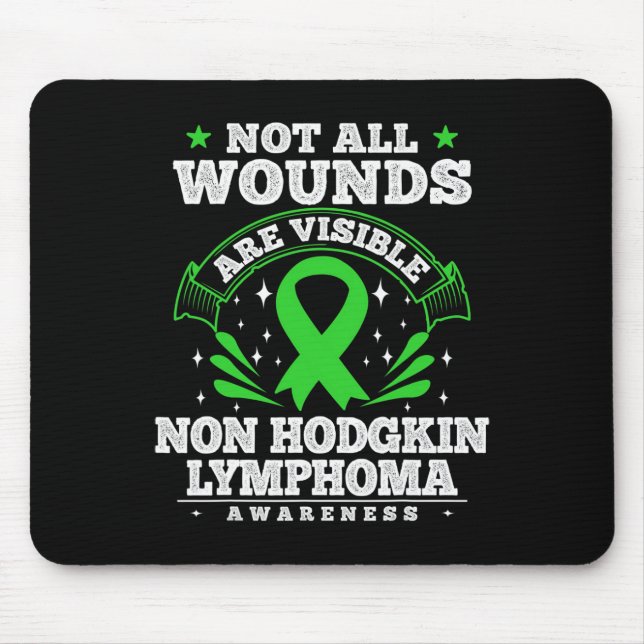Blutkrebs-Geschenk Non-Hodgkin-Lymphom-Bewusstsein Mousepad (Vorne)