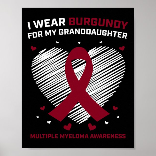 Blutkrebs-Geschenke Enkelin Multiples Myelom  Poster (Vorne)
