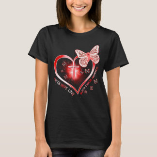 Blutkrebs Herz-Kreuz Überlebende Krieger T-Shirt