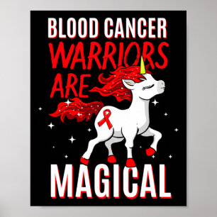 Blutkrebs Krieger Magisches Einhorn Rotes Band Li Poster