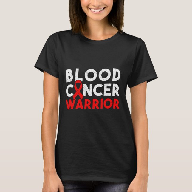 Blutkrebs-Krieger-Schleife 2 T-Shirt (Vorderseite)