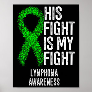 Blutkrebs Sein Kampf ist mein Kampf Lymphom-Bewuss Poster