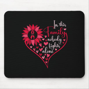 Blutkrebsbewusstsein der Herzfamilie Niemand kämpf Mousepad