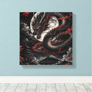 Blutmond-Drache Leinwanddruck
