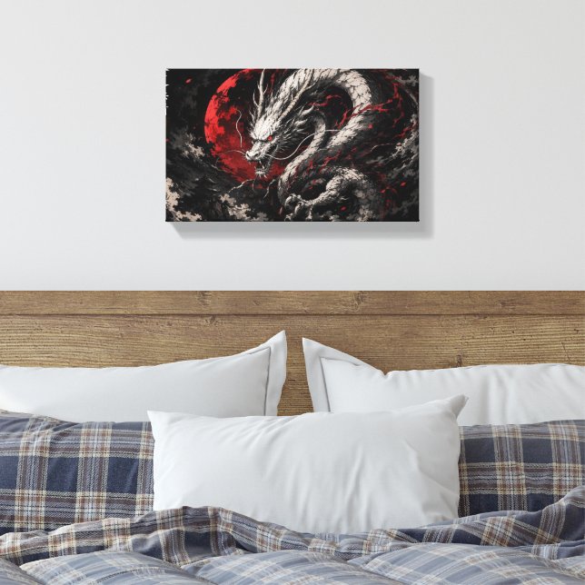 Blutmond-Drache Leinwanddruck (Insitu (Schlafzimmer))