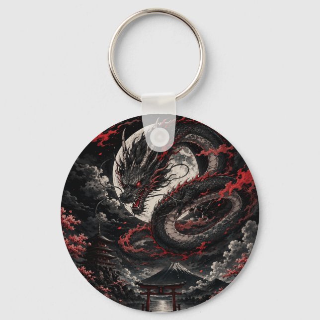 Blutmond-Drache Schlüsselanhänger (Vorderseite)
