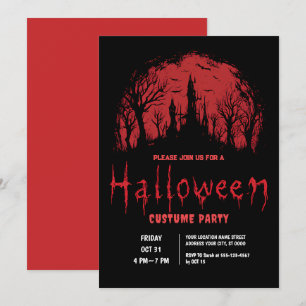 Blutmond-Halloween-Party Einladung