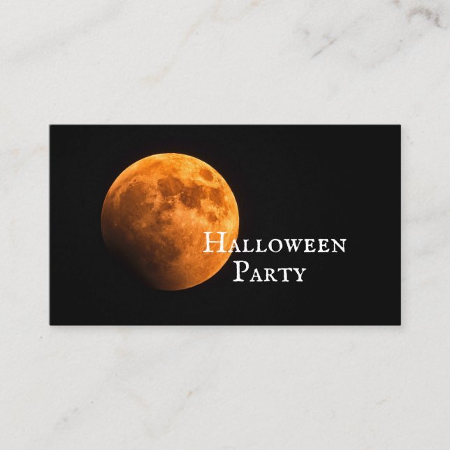 Blutmond, Halloween-Party Ticket Einladung (Vorderseite)
