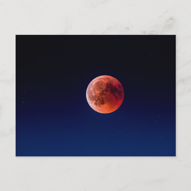 Blutmond-Mondfisch-Eclipse (Schweiz) Postkarte (Vorderseite)