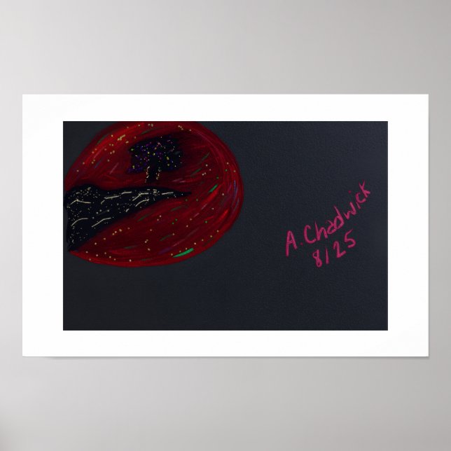 Blutmond-Nacht-Plakat Poster (Vorne)