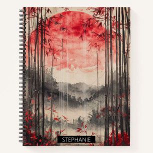 Blutmond Sakura-Tuschewaschung (1) Notizbuch
