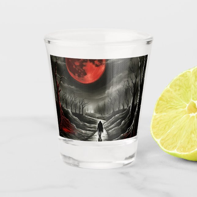 Blutmond Shotglas Schnapsglas (Vorderseite)