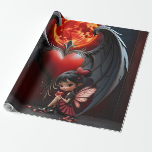 Blutmond Valentinsfee Geschenkpapier