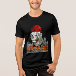 Blutmondrinde - Zombie Hund Halloween-Shirt Tri-Blend Shirt